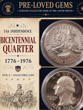 🇺🇸 USA Bicentennial Quarter-Style Collectible | 1776–1976 | 1976-S